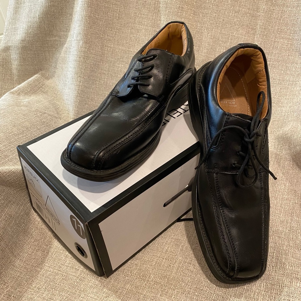Atelier Noir Classic Black Leather shoes size 11